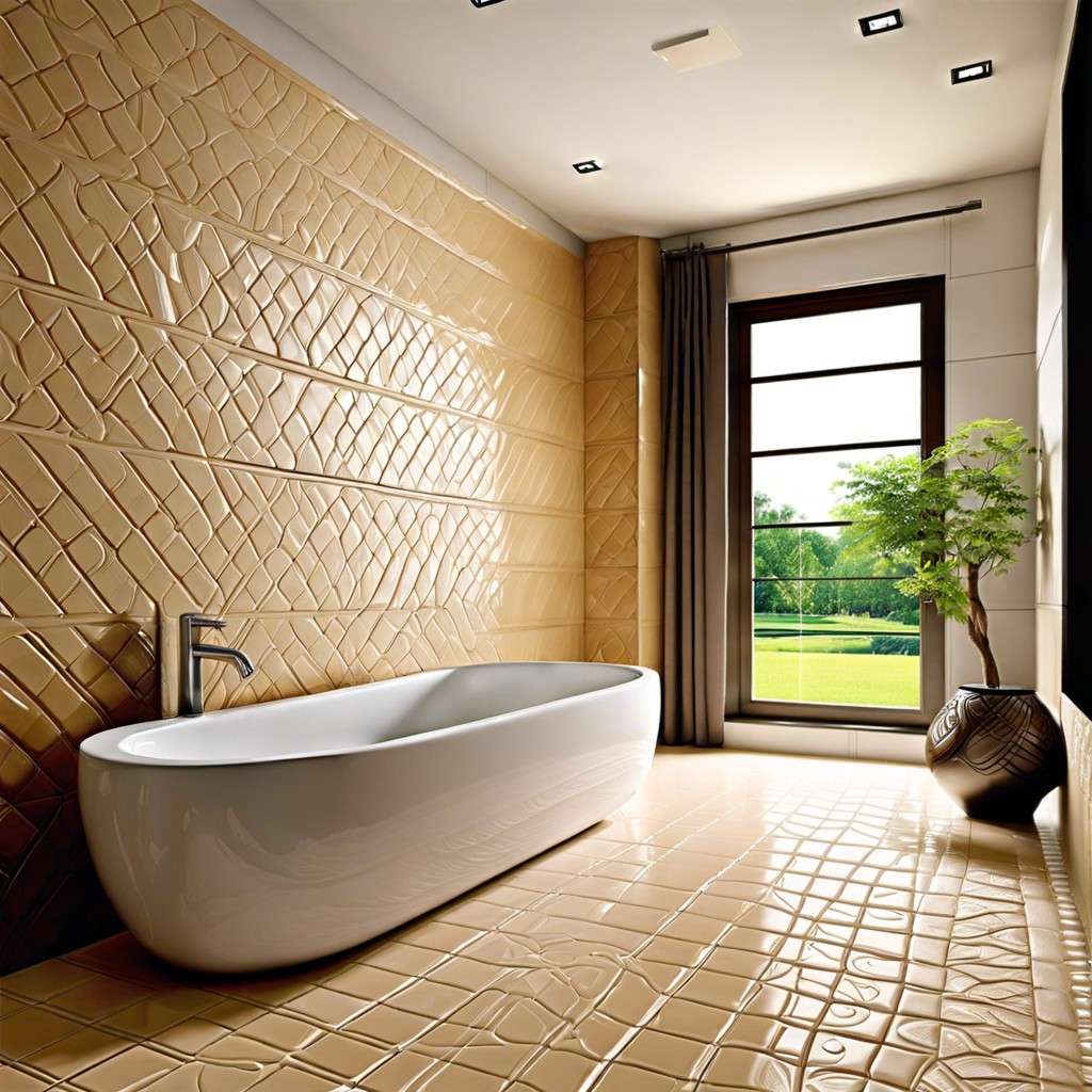 embossed ceramic tiles with custom designs