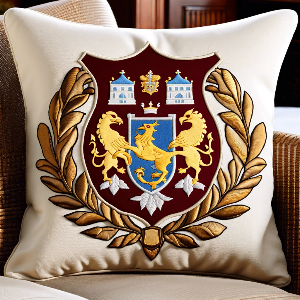 embroidered family crest