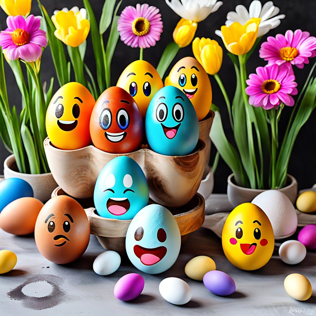 emoji eggs paint favorite emojis with bright bold colors