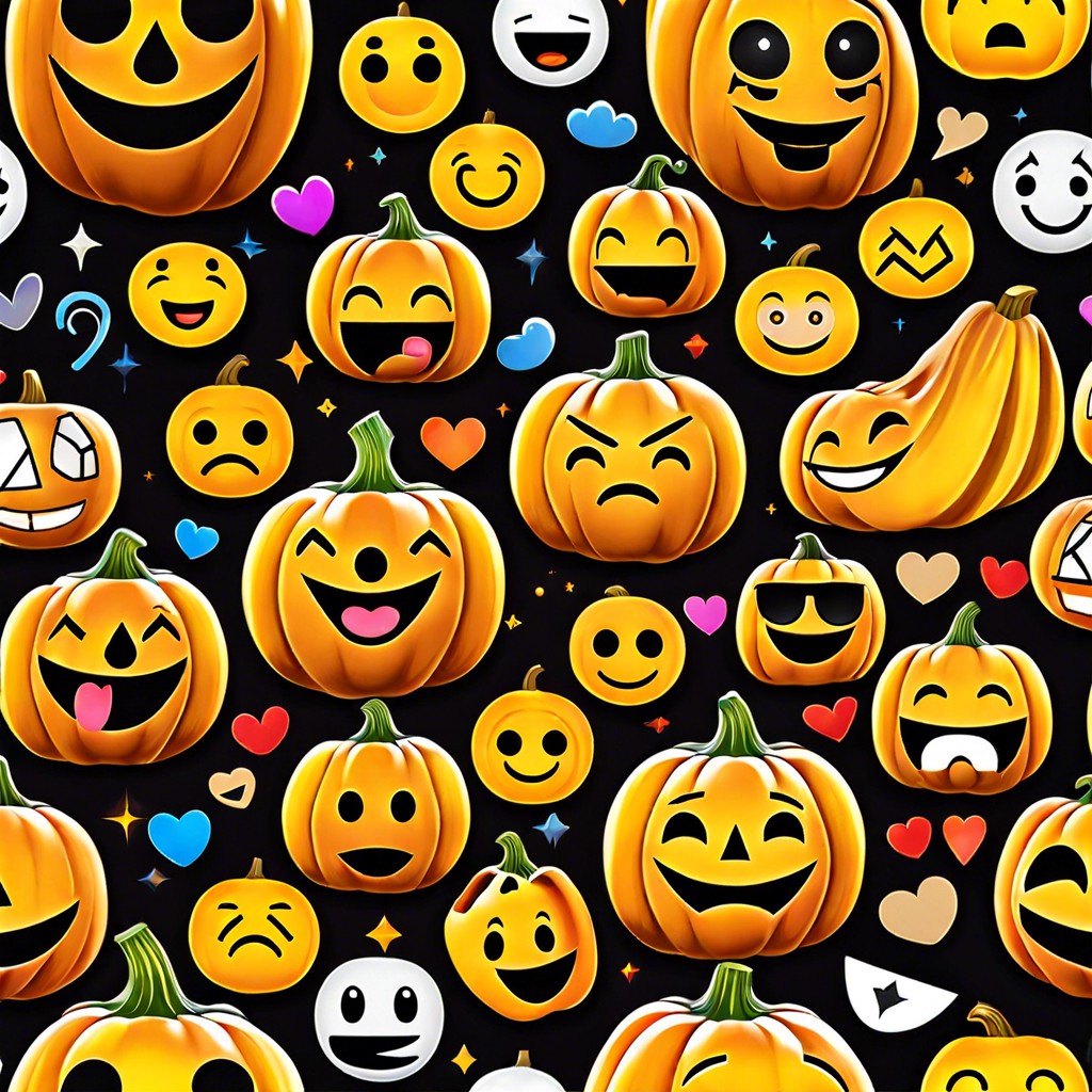 emoji explosion cover the pumpkin in popular emoji faces and symbols