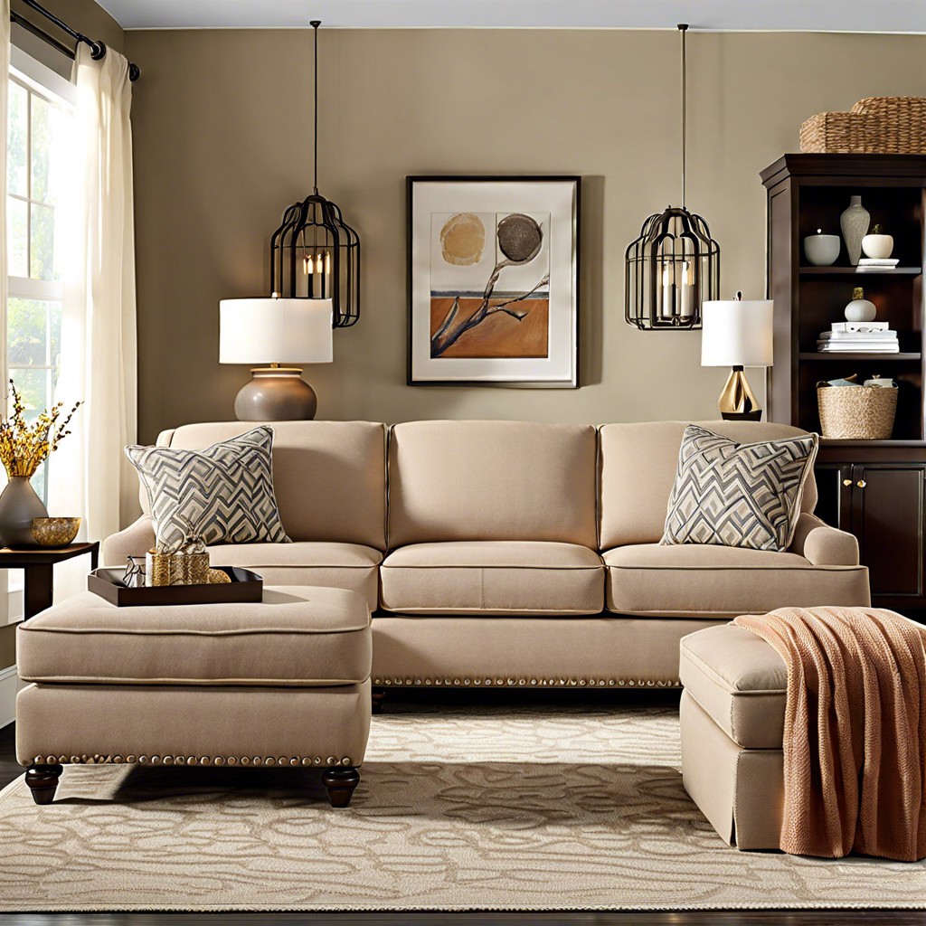 family friendly opt for durable fabrics and storage ottomans