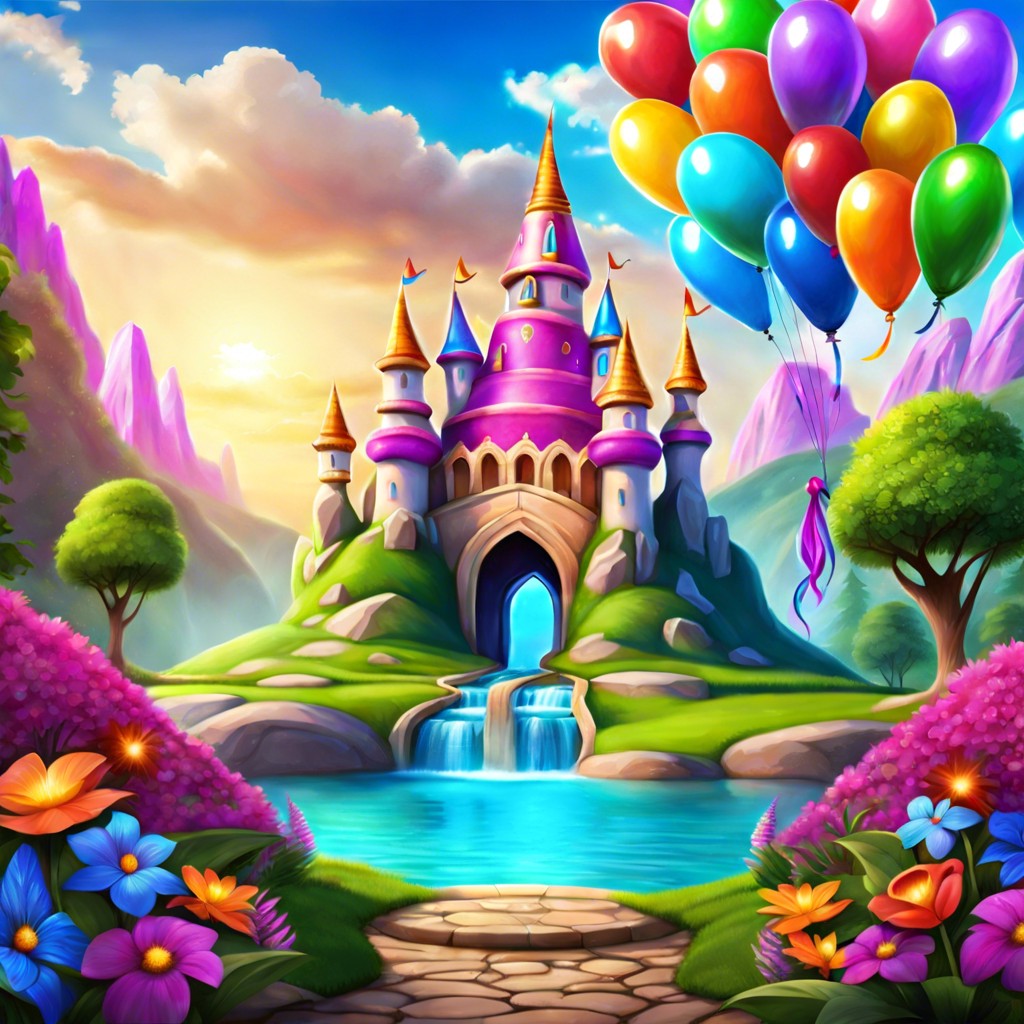 fantasy landscape with birthday palace