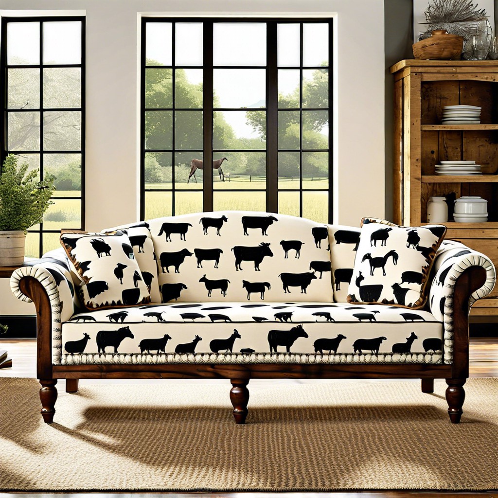 farm animal print fabric