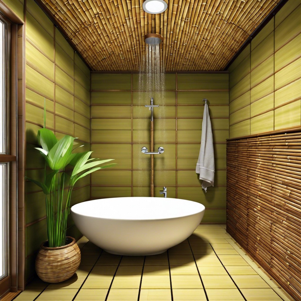 faux bamboo covering