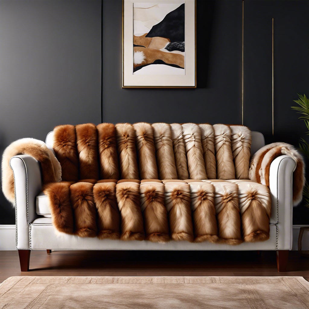 faux fur paneling integrate sections of faux fur for a luxurious touch