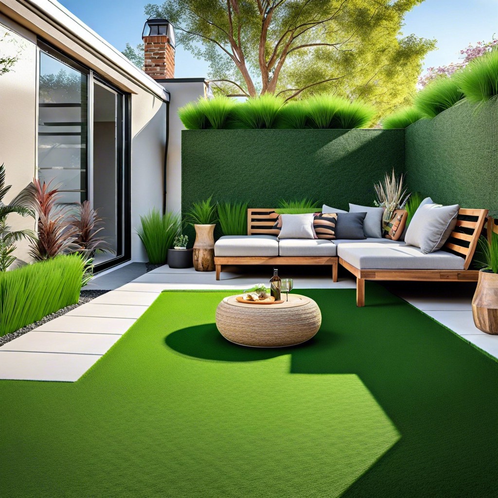 faux grass tiles