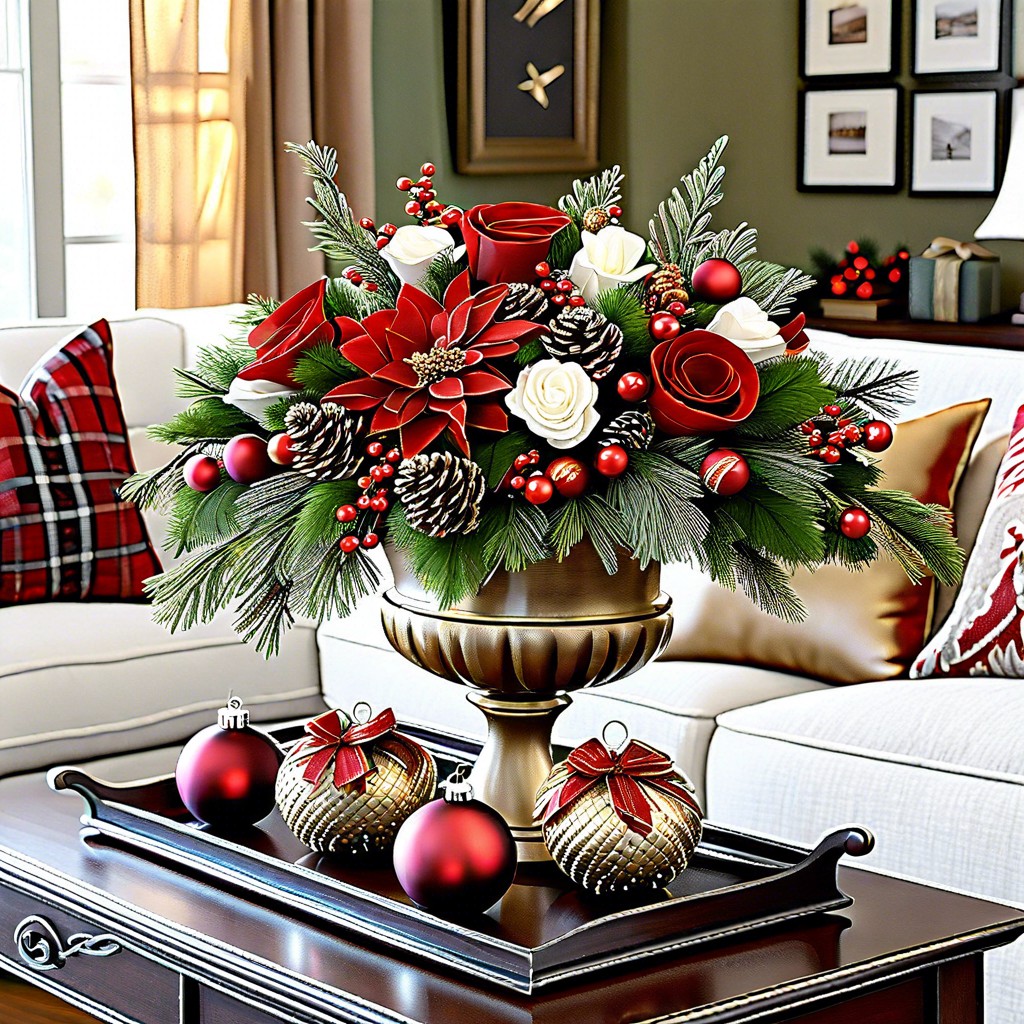 festive floral arrangement in a vase