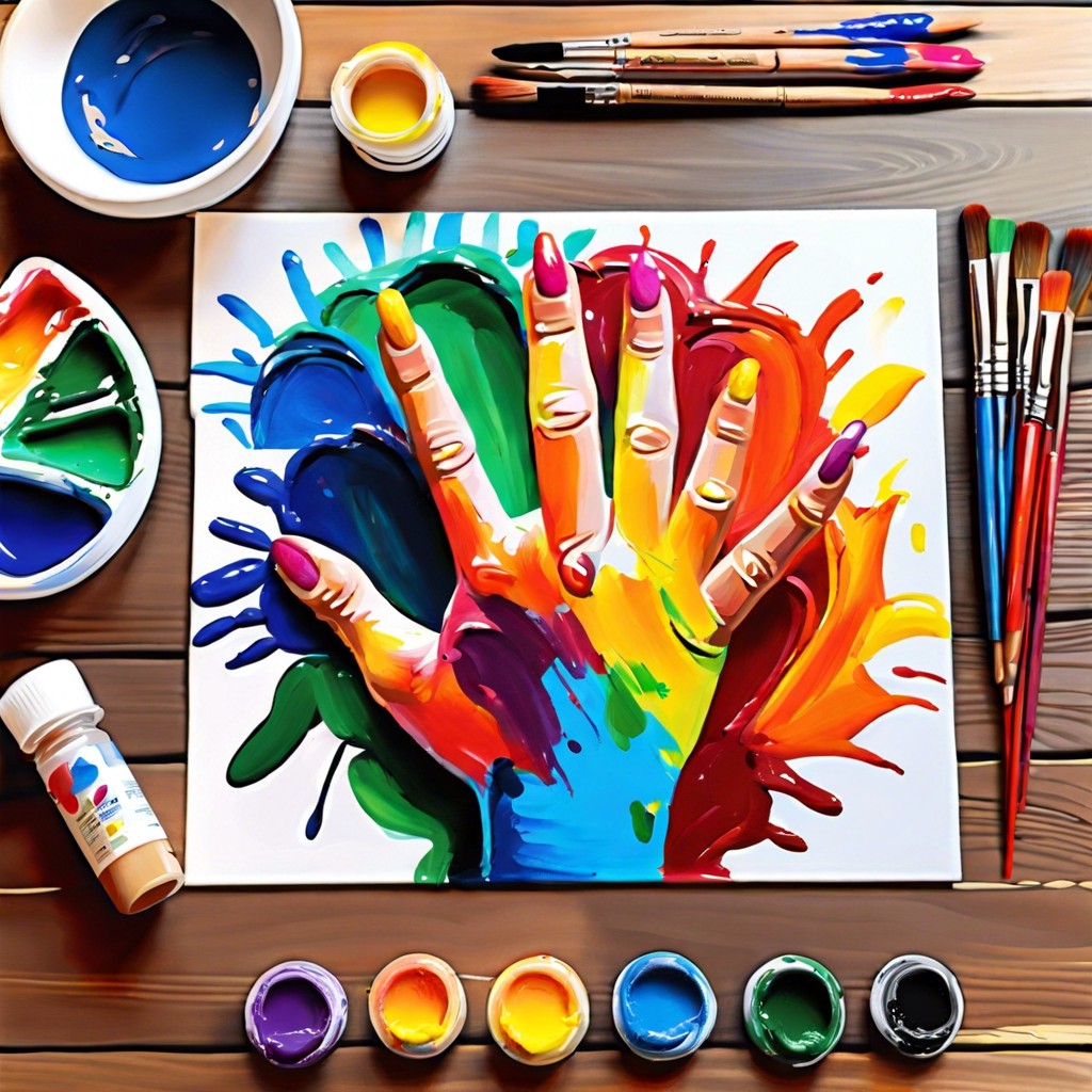 finger painting for adults