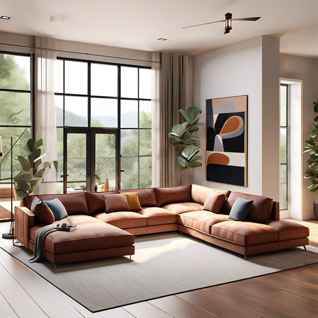floating sectional design for an open layout