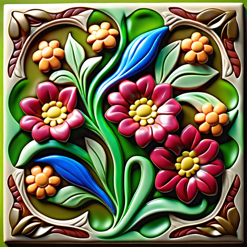 floral garden sculpt flowers and vines in 3d