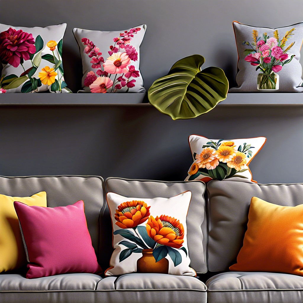 floral print pillows