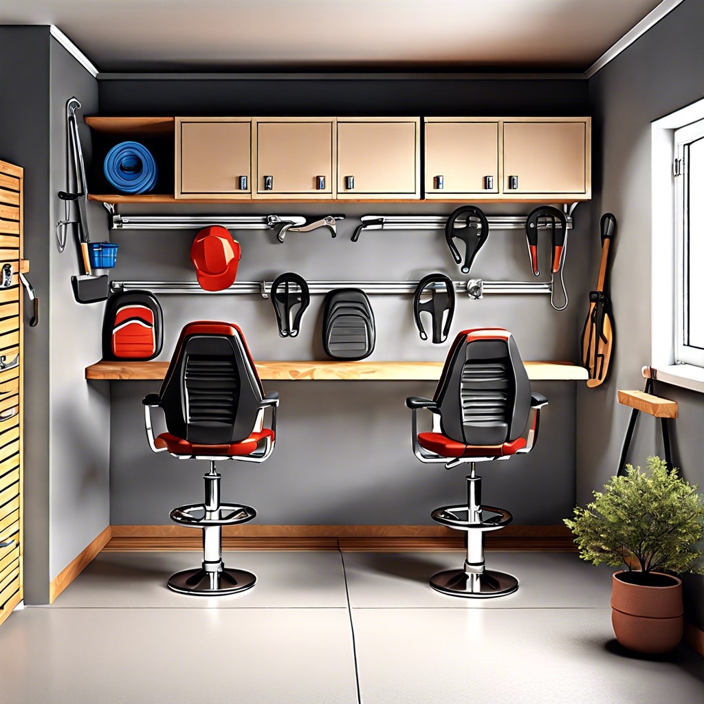 foldable wall mounted chairs