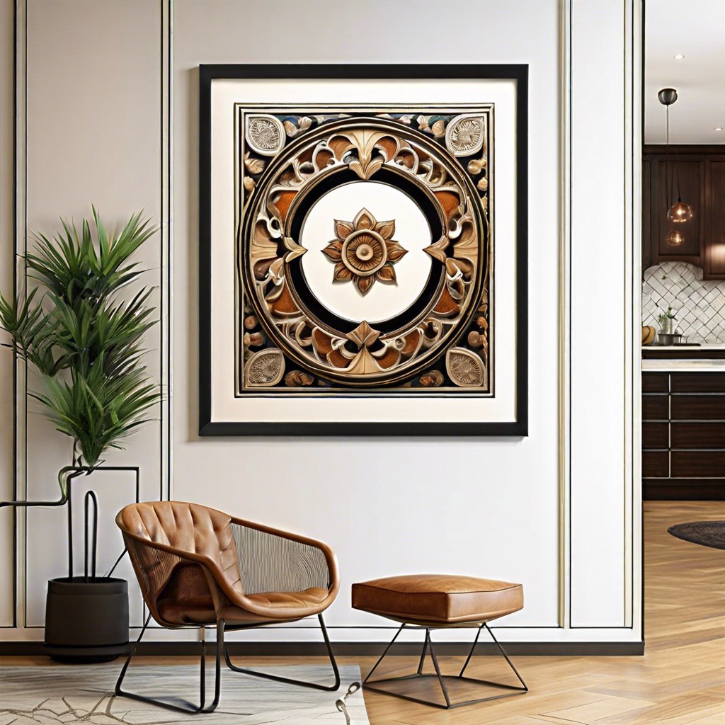 framed tile wall art