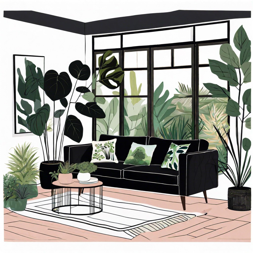 garden oasis create a link to the outdoors with greenery and botanical prints