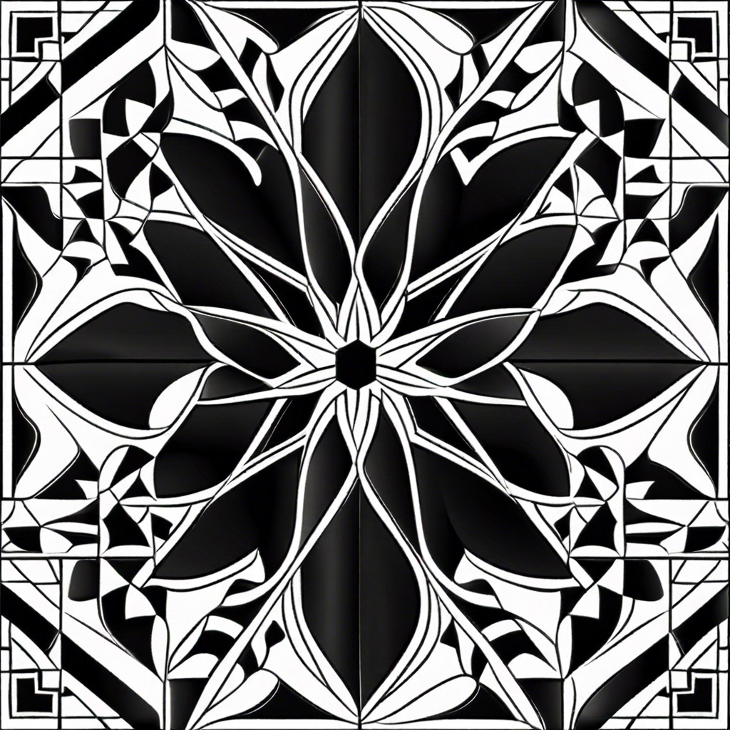 geometric black and white pattern