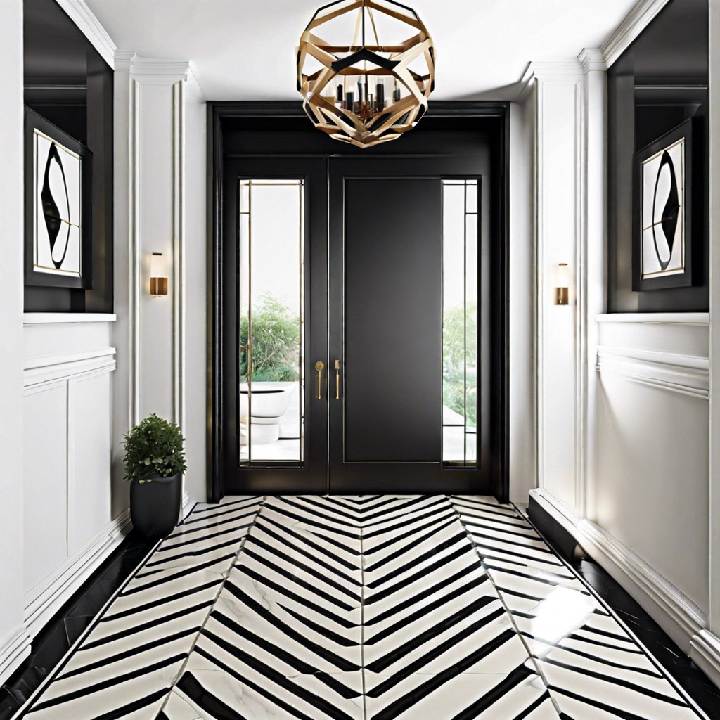 geometric black and white patterns