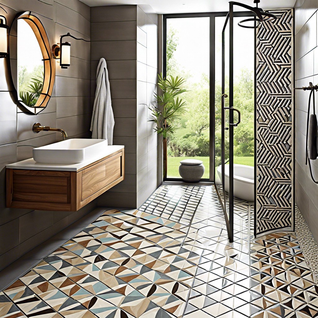 geometric ceramic tile