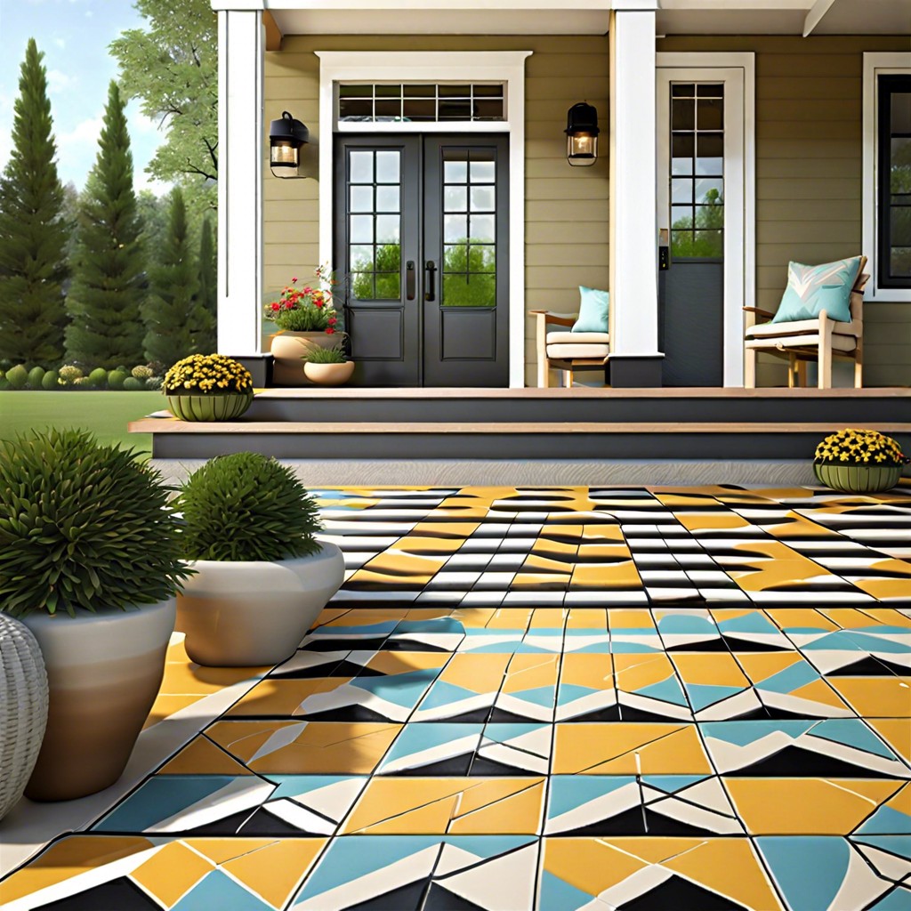 geometric patterned tiles