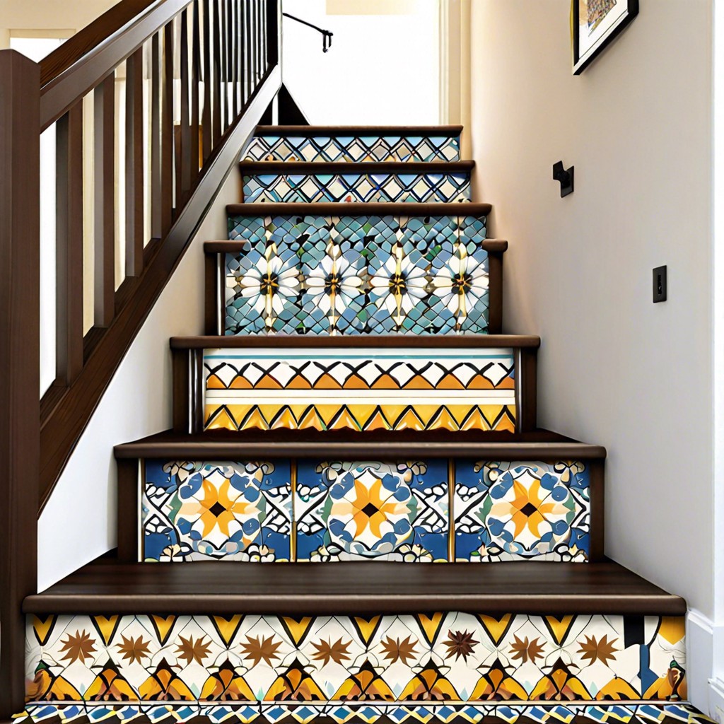 geometric patterns opt for bold geometrically patterned tiles