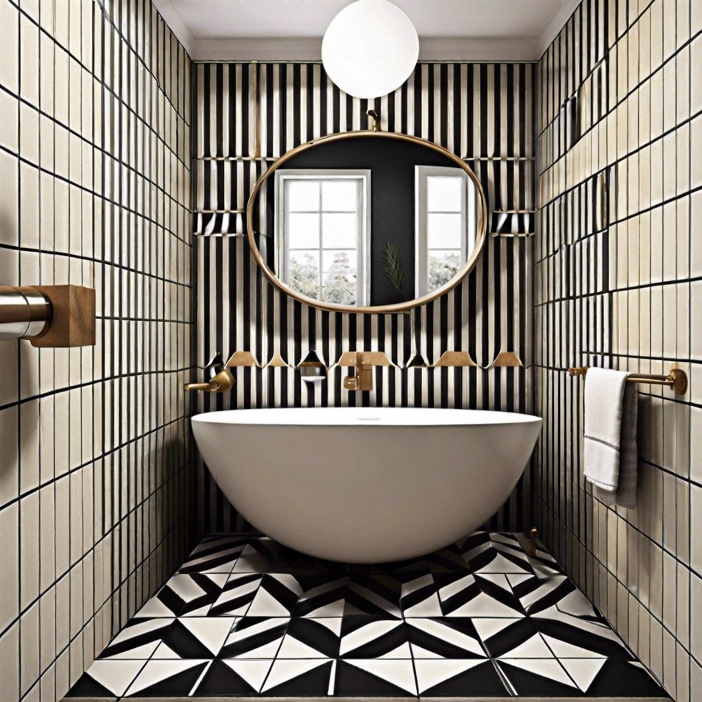 geometric tiles that create an optical illusion