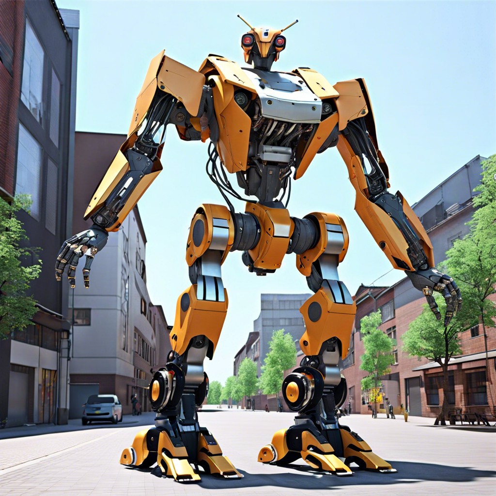 giant robot with articulating limbs