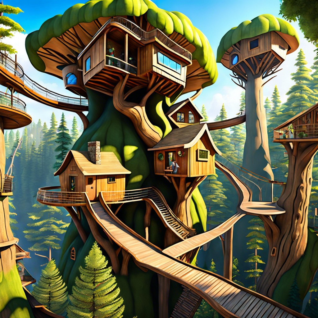 giant treehouse village