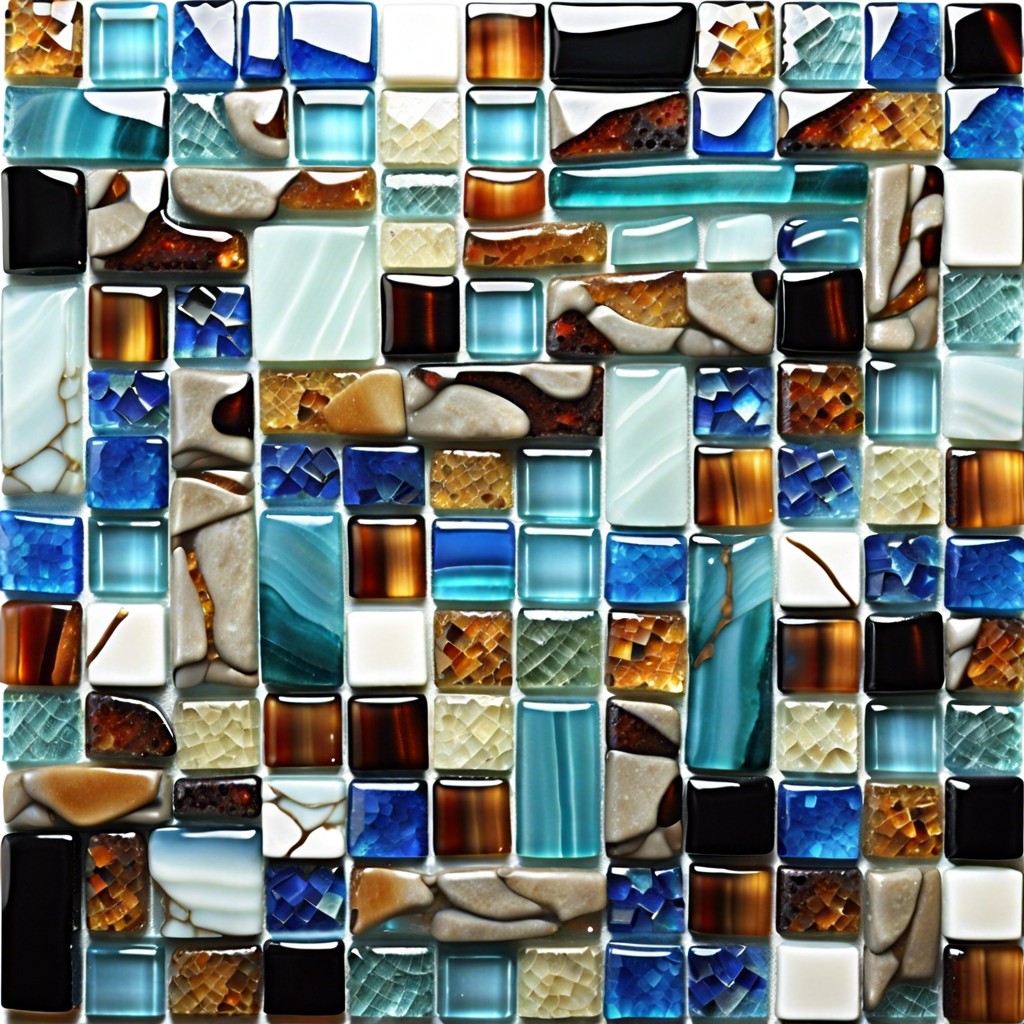 glass and stone blend mosaic