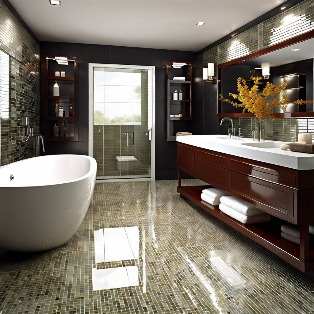 glass tiles for a glossy look