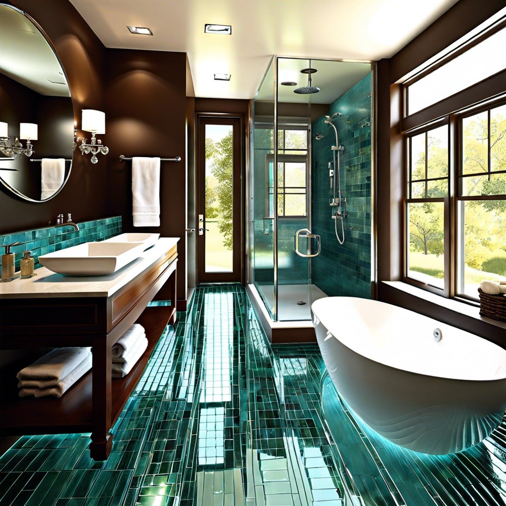 glass tiles for a reflective look