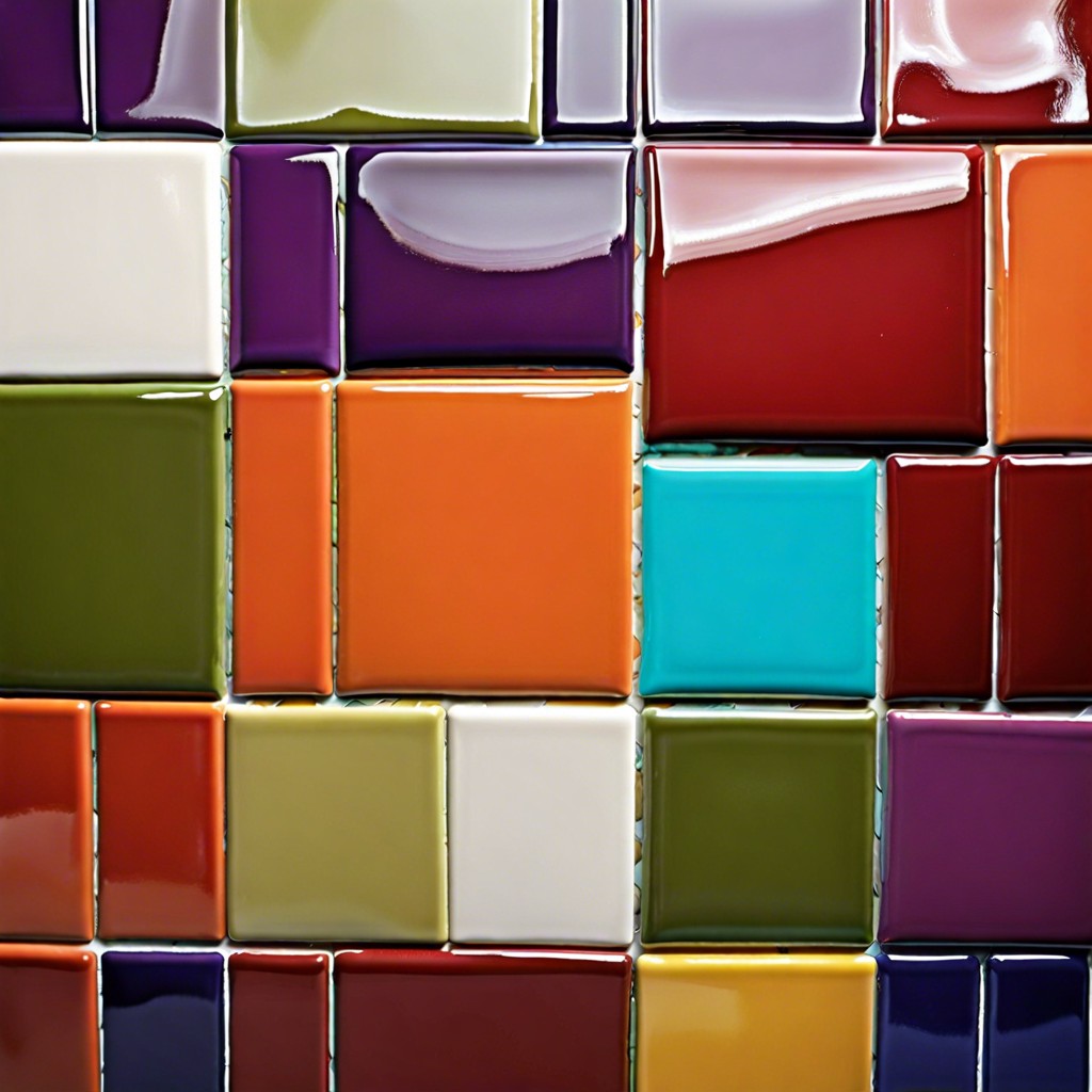 glazed colorful tiles