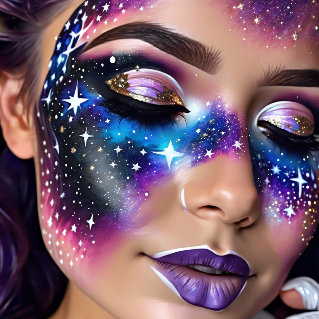 glittery galaxy scene