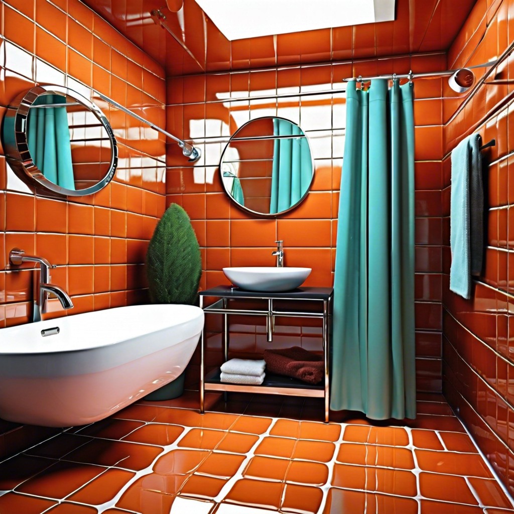 glossy ceramic tiles in a vibrant color for a bold look