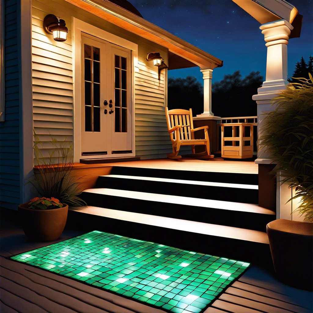 glow in the dark tiles for a surprising night effect