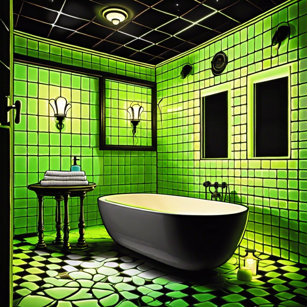 glow in the dark tiles for a whimsical touch