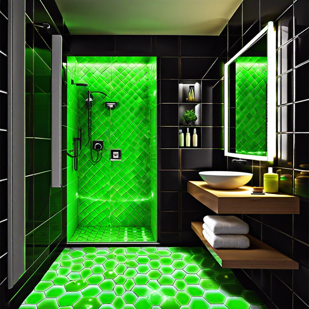 glow in the dark tiles for bathrooms