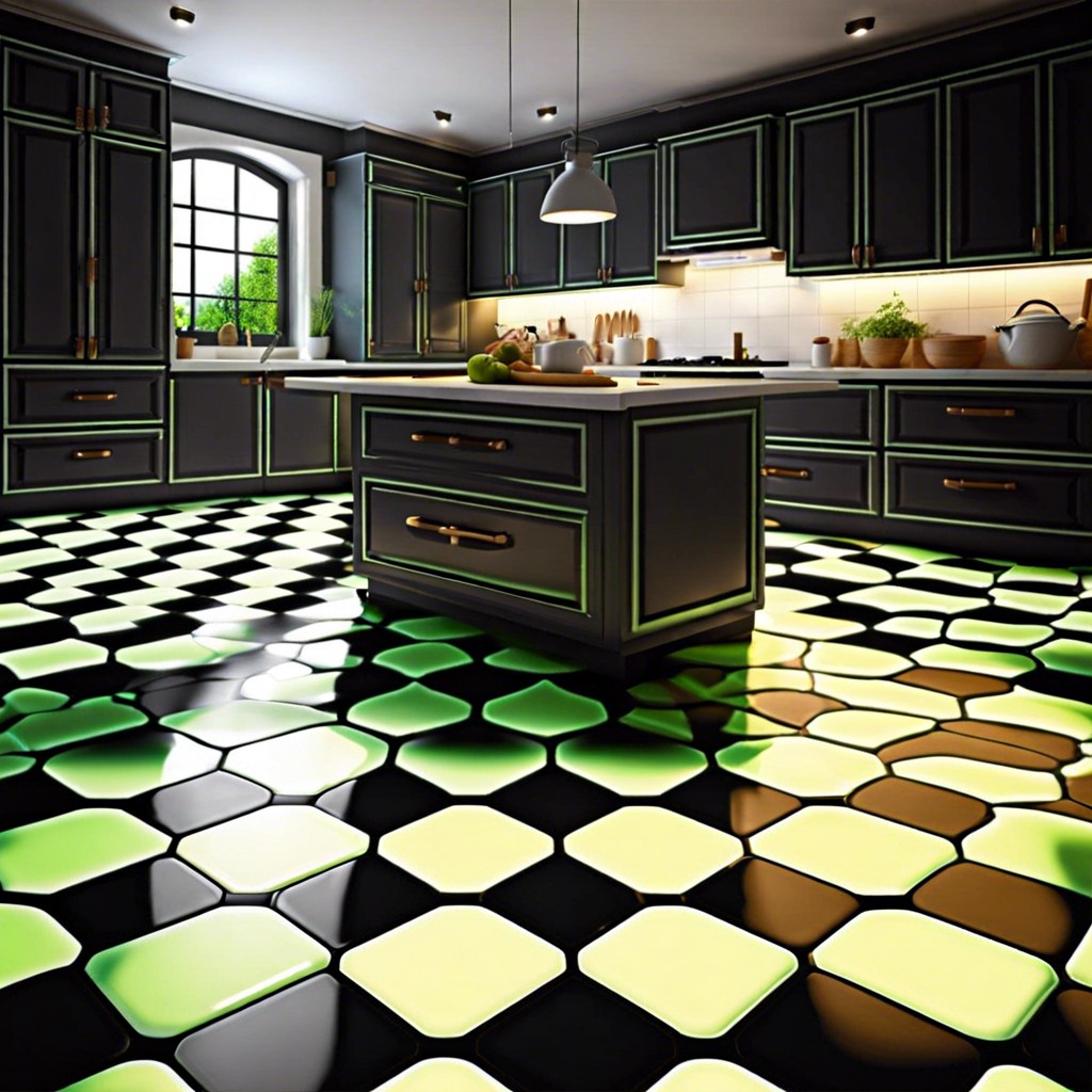 glow in the dark tiles for floor accents