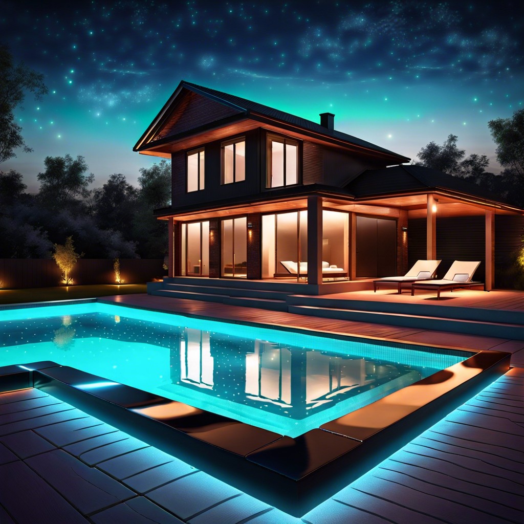 glow in the dark tiles for night swimming