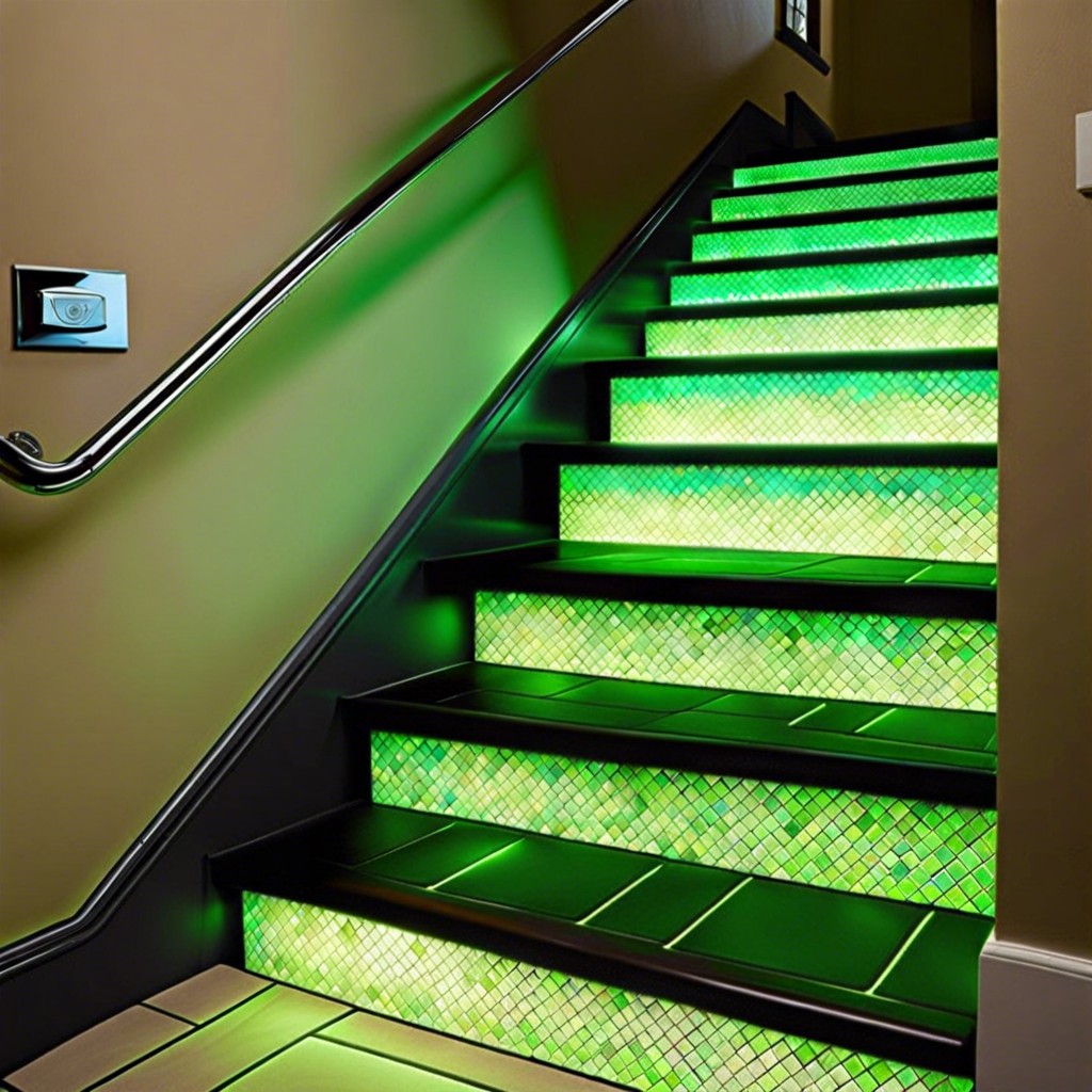 glow in the dark tiles use tiles that glow for an illuminative effect at night