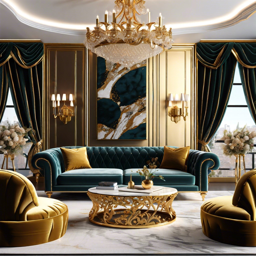 gold crushed velvet couch