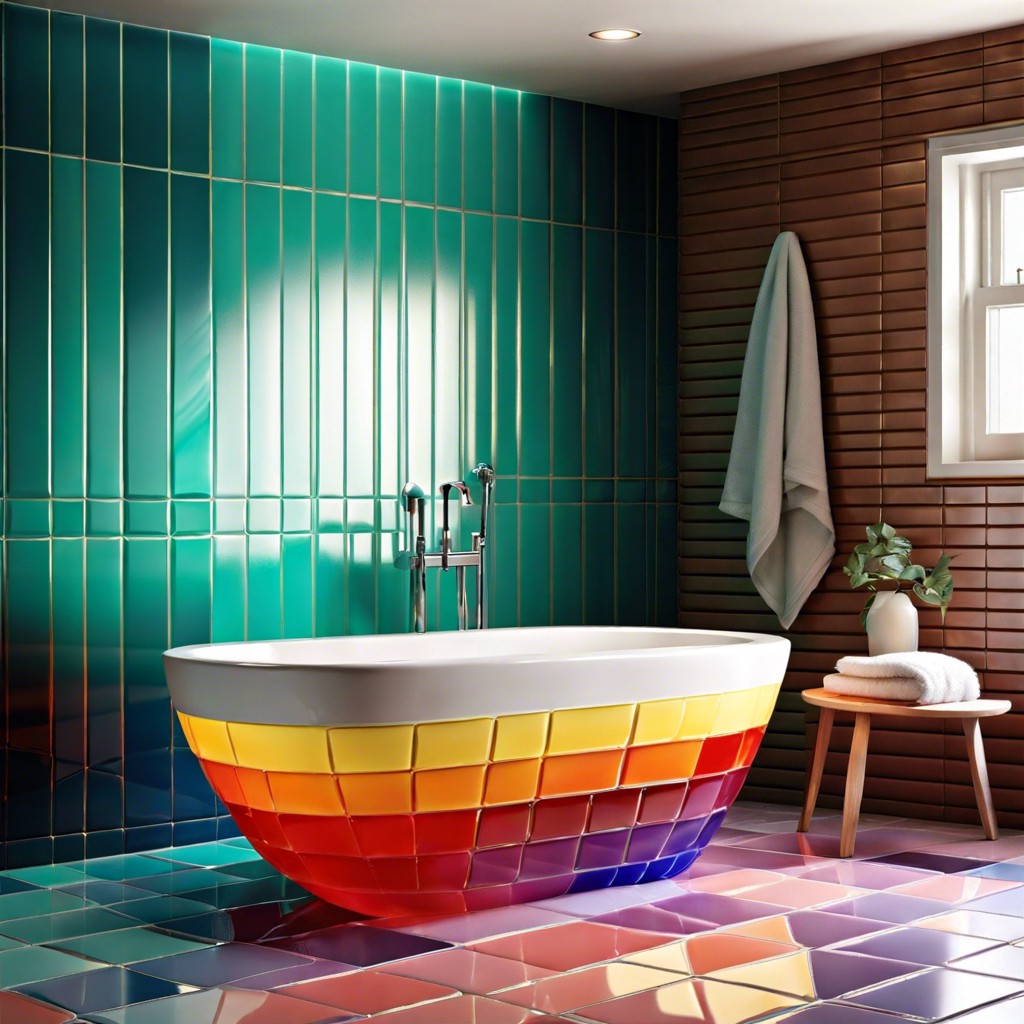 gradient color tiles for an artistic flair