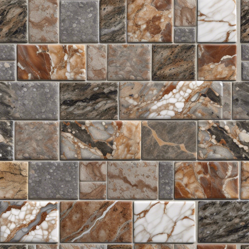 granite tiles for durability and unique grain patterns