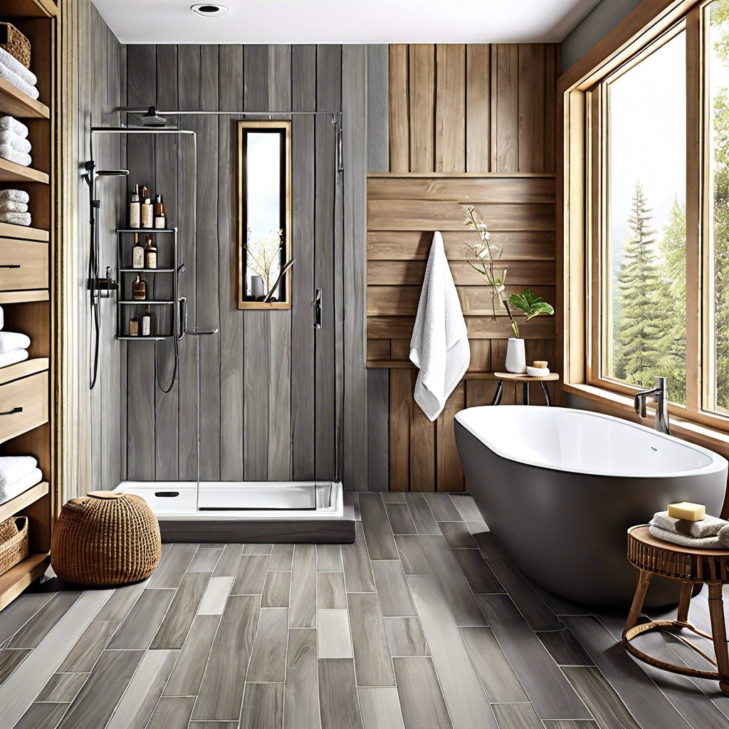 gray wood look ceramic tiles