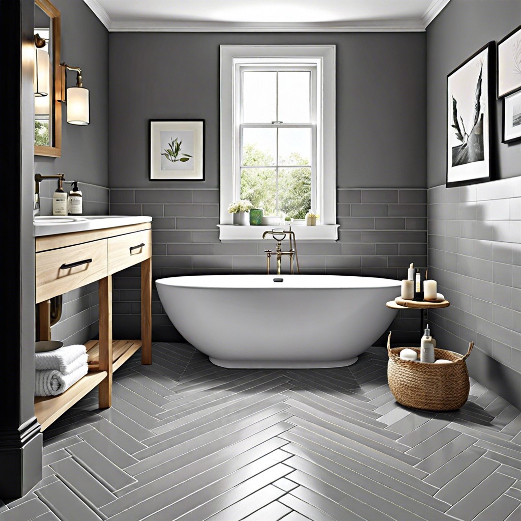 grey with a herringbone pattern