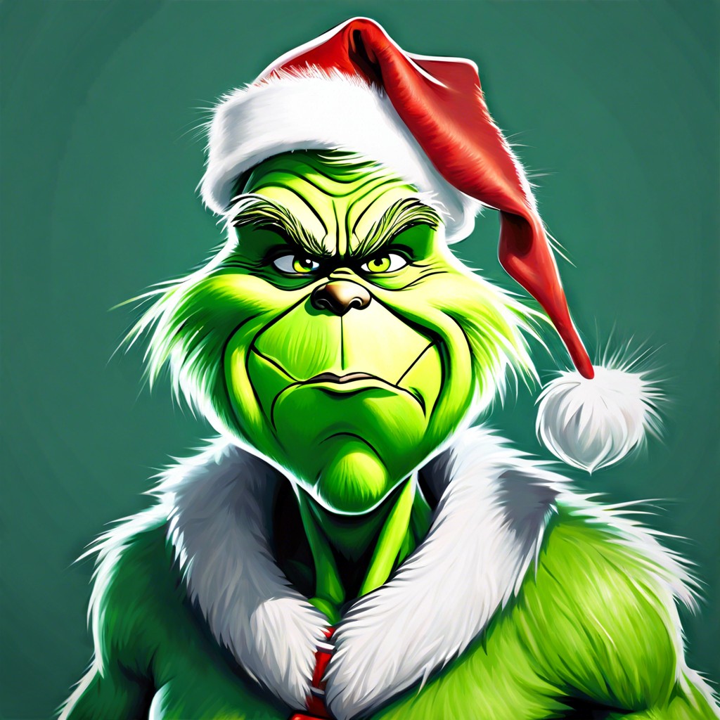 grinch in a santa hat