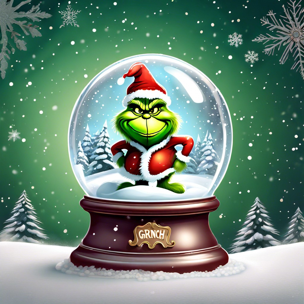 grinch in a snow globe