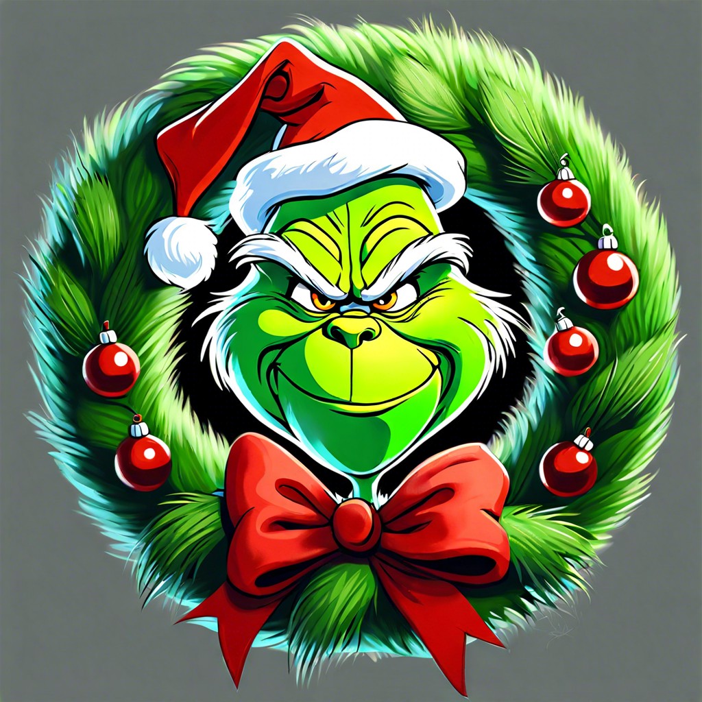 grinch in a wreath