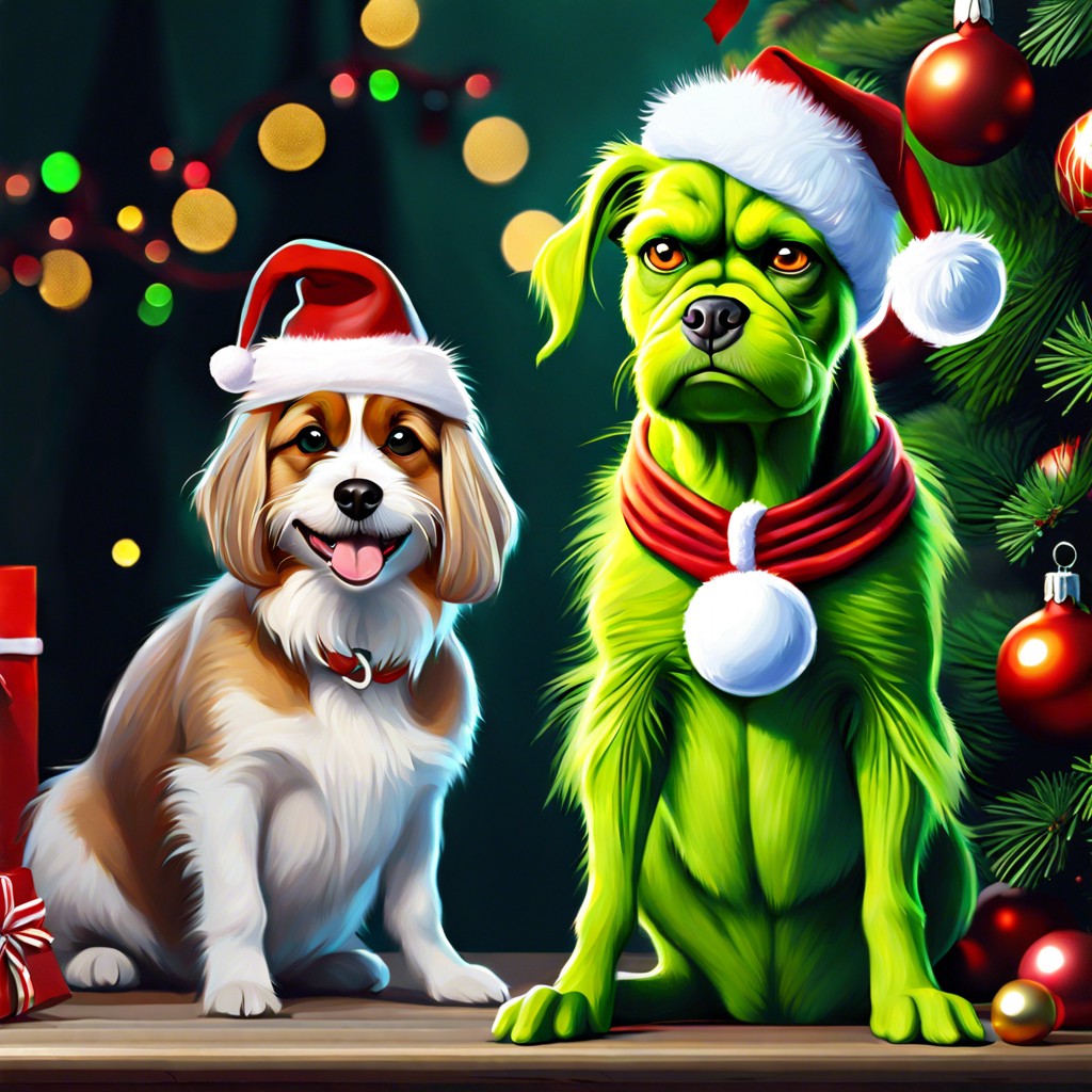 grinch with max the dog