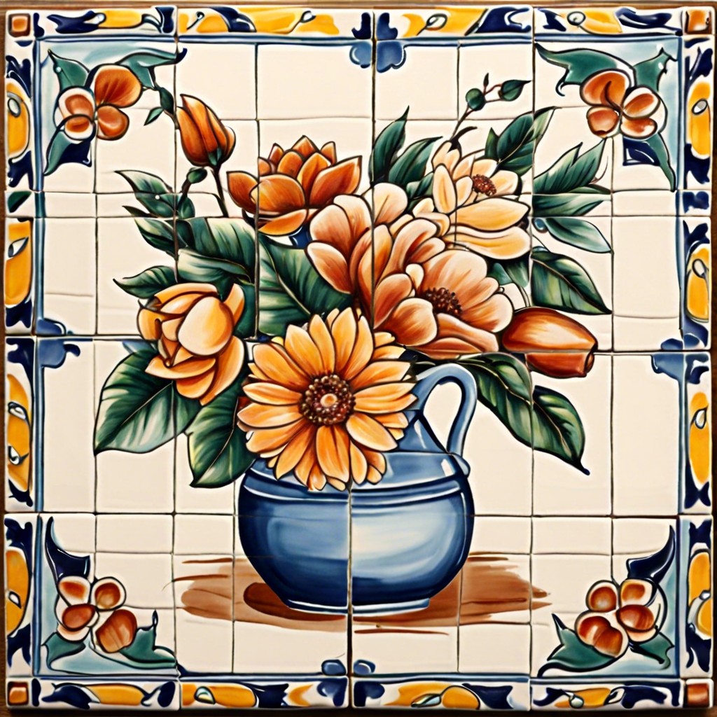 hand painted ceramic tiles