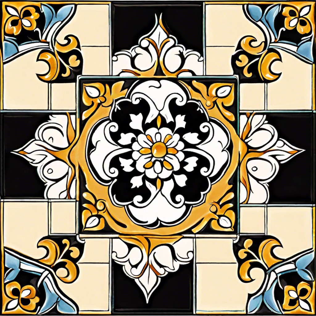 hand painted ceramic tiles