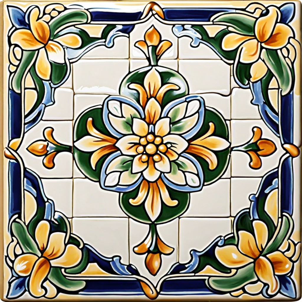 hand painted ceramic tiles